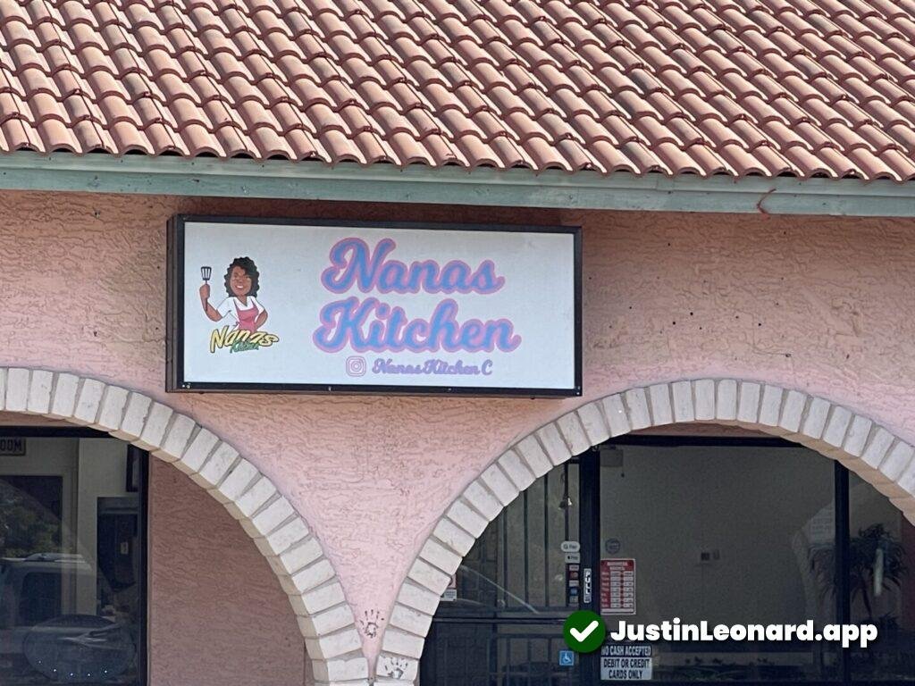 Nanas Kitchen Exterior view showing building sign